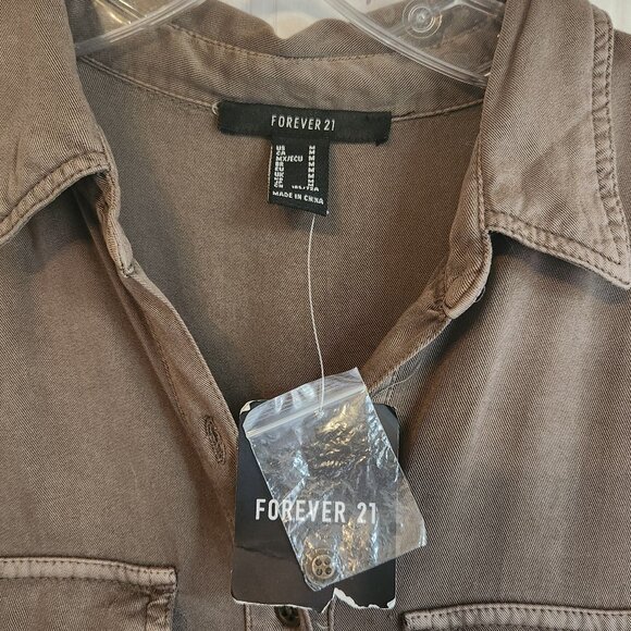 FOREVER 21 Women's Army Green Jumpsuit - Medium - NEW NWT - Picture 9 of 9